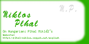 miklos plhal business card